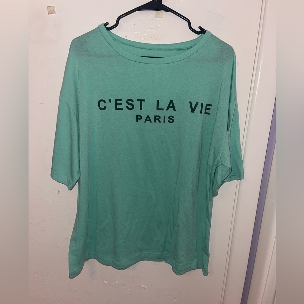 Green C’est La Vie Paris T-shirt